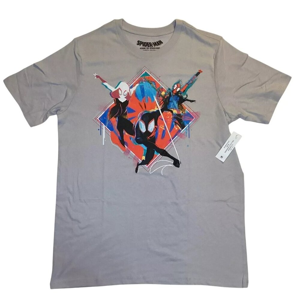 Spider Man Across the Spider-Verse Short Sleeve Graphic T Shirt Size Large 10/12 - Picture 5 of 5